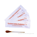 Disposable sterile medical povidone-iodine swabsticks